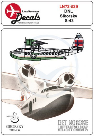 1/72 DNL Det Norske Luftfartselskap Sikorsky S-43