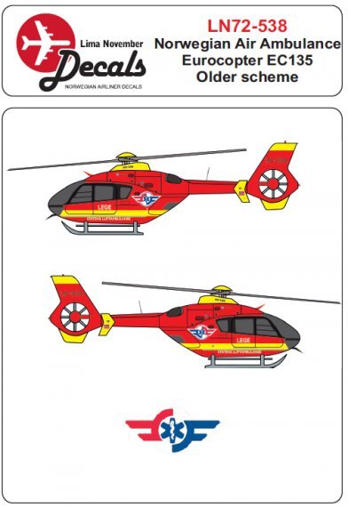 1/72 Norwegian Air Ambulance older scheme Eurocopter EC135