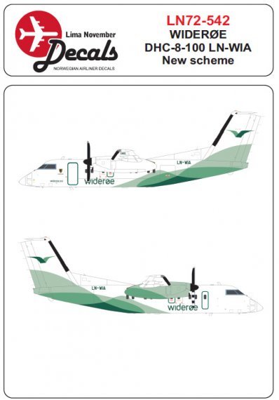 1/72 Widere de-Havilland-Canada DHC-8 LN-WIA new colour scheme