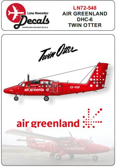 1/72 Air Greenland DHC-6 new cs. Including masks