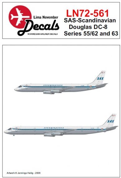 1/72 Sas Douglas DC-8-55/DC-8-62/DC-8-63