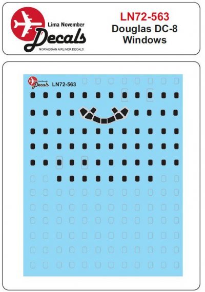 Douglas DC-8 windows in 1/72