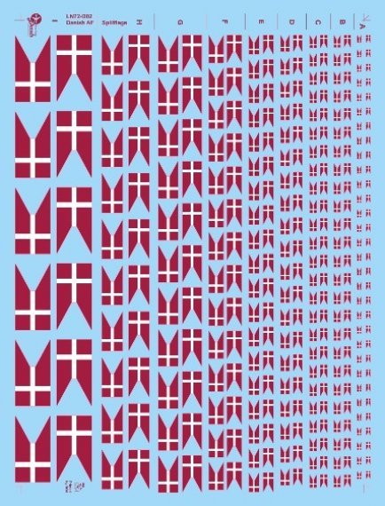 1/72 Danish Air Force splitflags