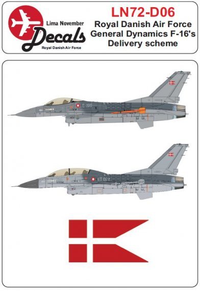 1/72 RDAF/Royal Danish Air Force General-Dynamics F-16s first sc