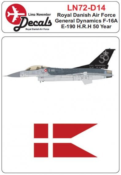 1/72 RDAF/Royal Danish Air Force General-Dynamics F-16A E-190