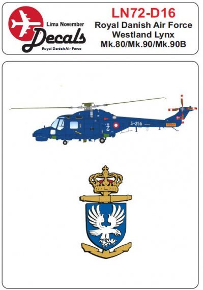 1/72 Rdaf Navy Lynx decals