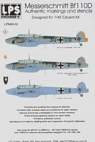 1/48 Bf 110C  Gruppenstab Erprobungsgruppe 210, ZG26, 8/NJG4