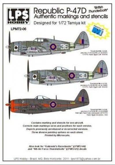 1/72 British Thunderbolts Thunderbolt Mk.I