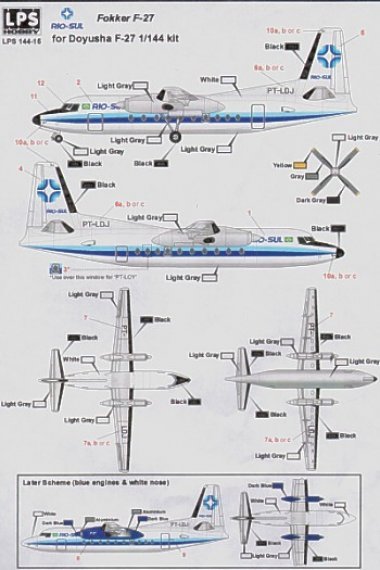 1/144 Fokker F-27 Friendship RIO SUL PT-LDJ