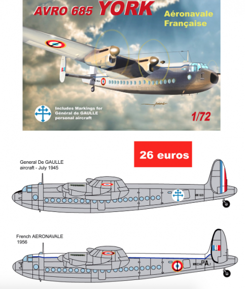 1/72 Avro York French De Gaulle & Aronavale