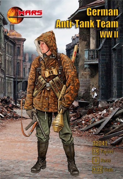 1/32 German Anti-Tank Team 15 figures in 8 poses