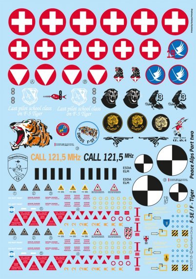 1/32 F-5E/F Tiger II Peace Alps part two decals