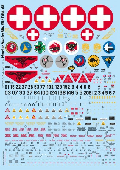 1/32 Swiss Hawker Hunter Mk.58 / T Mk.68 decals