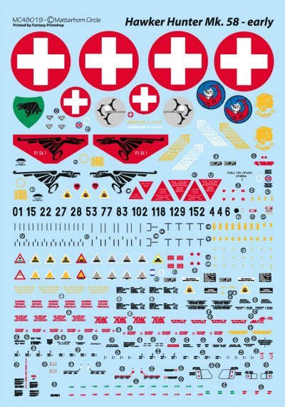 1/48 Hawker Hunter Mk. 58  early decals