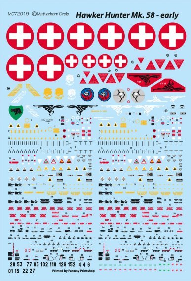 1/72 Hawker Hunter Mk.58  early decals
