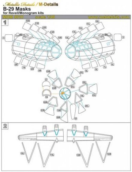 1/48 Boeing B-29 Superfortress masks