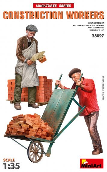 1/35 Construction Workers with Accessories 2 figure