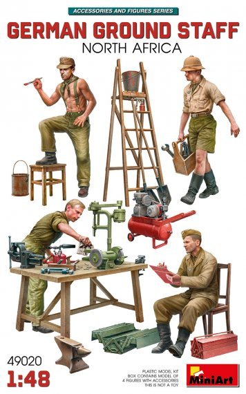 1/48 German Ground Staff with Accessories North Africa