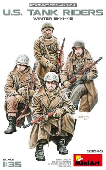 1/35 U.S. Tank Riders, Winter 1944-45 4 figure