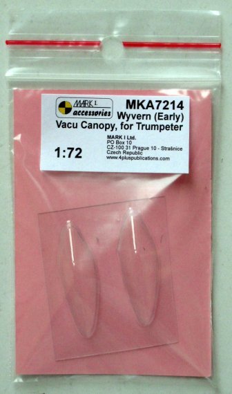 1/72 Westland Wyvern early Vacu Canopy for Trumpeter