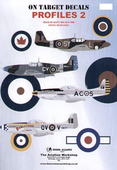 Model Alliance 1/72 P-51 Mustang Abziehbilder 7 Versionen