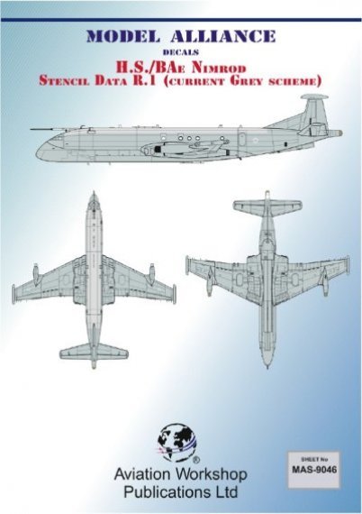 Model Alliance 1/72 BAe Nimrod MR.1 Stencil Data Grau