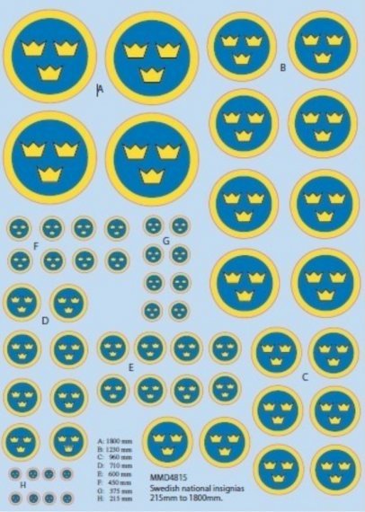 1/48 Swedish airforce national insignias