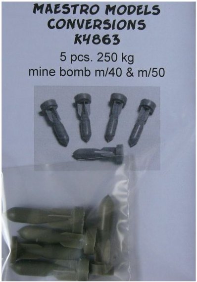 1/48 250kg mine bomb m/40 & m/50 (5 pcs.)