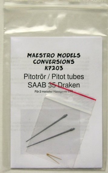 1/72 SAAB 35 Draken  Pitot tubes (HAS)