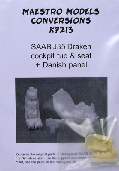1/72 SAAB J35 Draken  Cockpit set