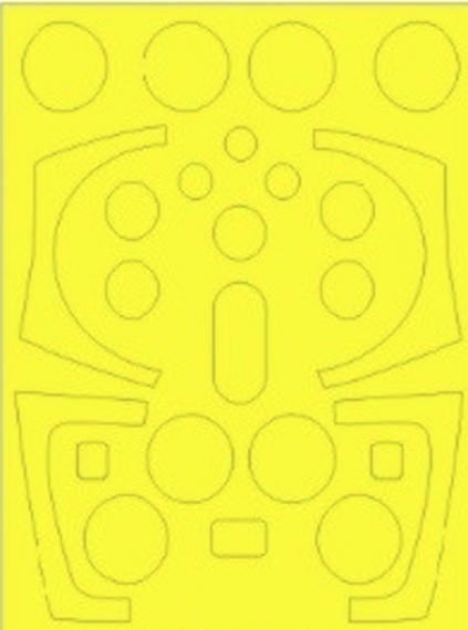 1/32 Saab Viggen canopy mask