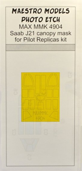 1/48 SAAB J-21A3 canopy paint mask