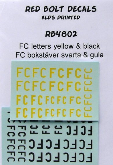 1/48 FC letters  yellow & black (Alps printed)
