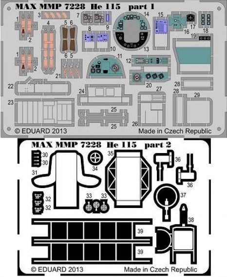 1/72 Heinkel He-115 detail PE set (REV)