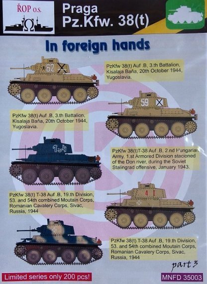 1/35 Pz.Kpfw.38(t) Praga in Foreign Hands