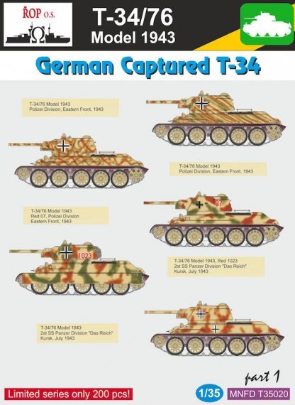 1/35 Russian T-34/76 Model 1943  German Captured T-34 Part 1