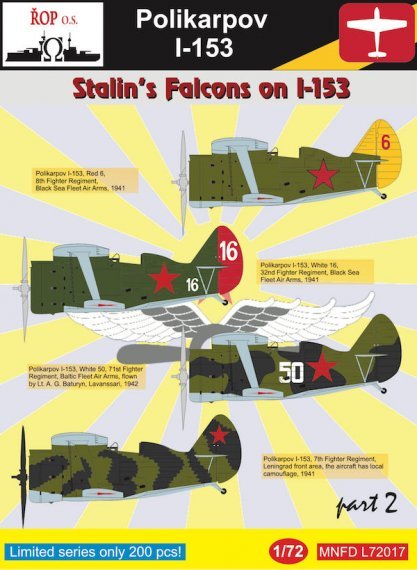 1/72 Polikarpov I-153  Stalin Falcons on I-153 Part 2