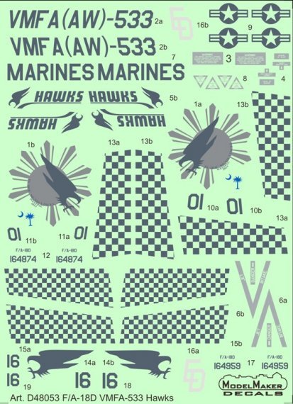 1/48 F/A-18D VMFA-533 Hawks
