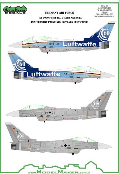 1/48 Eurofighter Typhoon 60 Years Luftwaffe Tlg 74