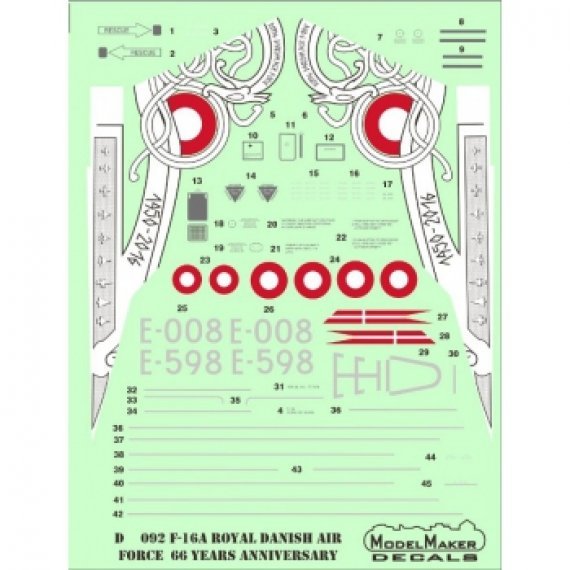1/48 Danish f-16 66 years anniversary