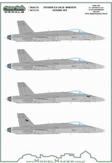 1/48 Finnish McDonnell-Douglas F/A-18C/D Hornets generic set