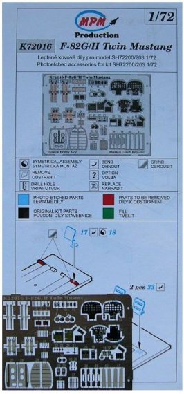 1/72 F-82G/H Twin Mustang Detail PE set (SP.HOB)
