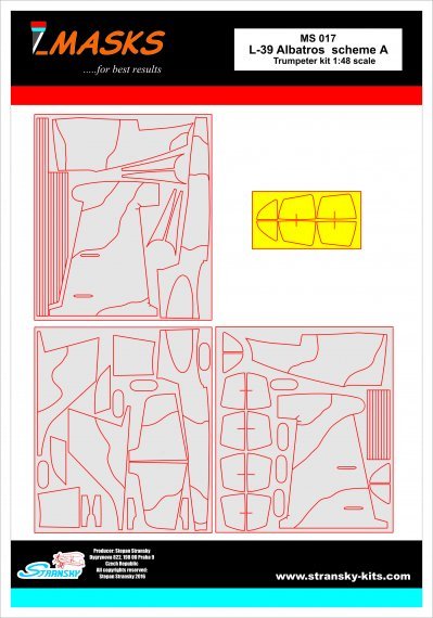 1/48 Aero L-39C/L-39ZA Albatros scheme A paint mask