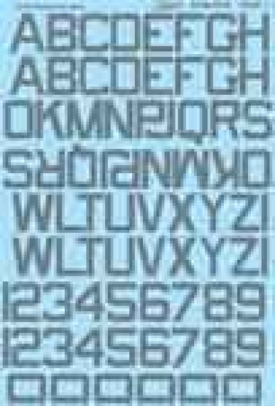 Microscale 1/48 Lettere & Numeri US 60� 24' 36' - 3 Fogli