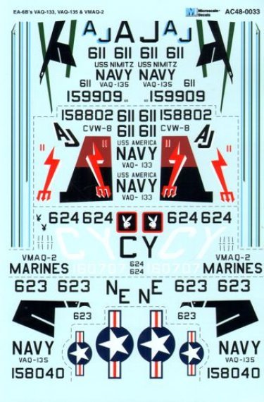 1/48 Grumman EA-6B VAQ-133, VAQ-135 & VMAQ-2