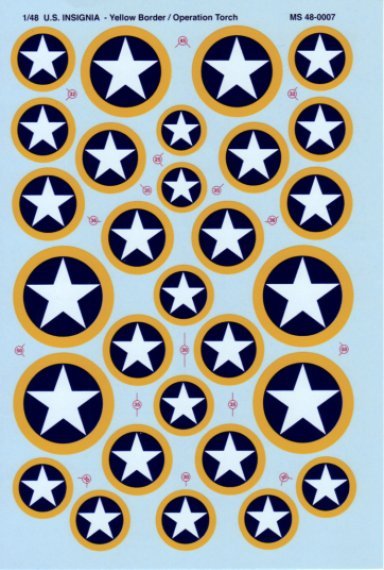 1/72  U.S. Insignia-Yellow Border/Operation Torch