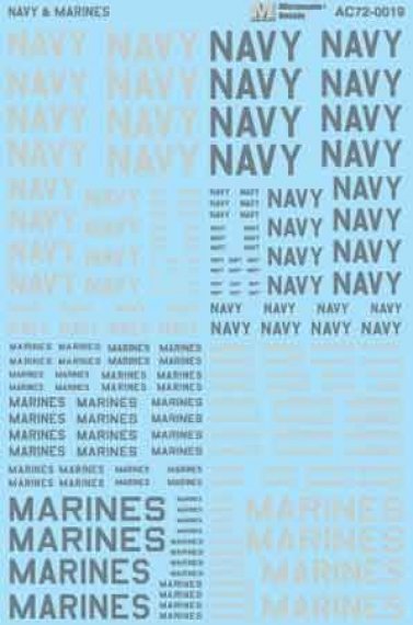 Microscale Decals 1/72 U.S. Navy & U.S. Marines Words