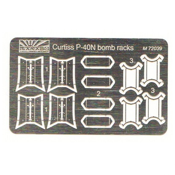 1/72 Curtiss P-40N Warhawk bomb racks PE set