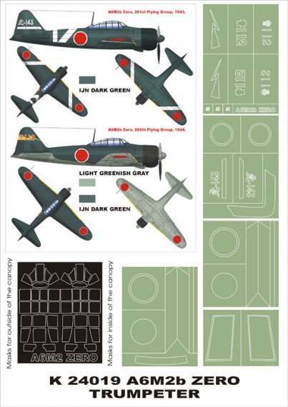 Montex Masques 1/24 Mitsubishi A6M2b Zero Trumpeter
