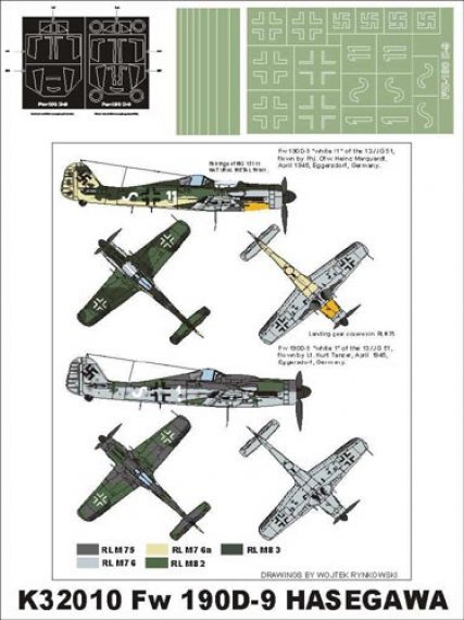 Montex Fw-190D-9 Canopy & Markings Masks 1/32